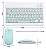 Kit Teclado Mouse Sem Fio Bluetooth Compacto Wireless Colorido Recarregável - Imagem 6