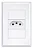 Tomada Modular Simples 10a Evidence Branco com placa - Fame - Imagem 2