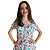 Blusa Pijama Cirúrgico Estampado Scrub Enfermagem Pediatria - Imagem 2