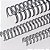 KIT C/03 UNIDADES - Wire-o/Garra Duplo Anel A4 passo 2X1 - PRETO - Imagem 1