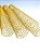 KIT C/03 - Espiral de Aço p/ Encadernação Revestido em Nylon 1 1/2'' (350 fls) Passo 4X1 - DOURADO - Imagem 1