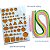 KIT FÁCIL para Quilling (Ferramenta/Boleador, papéis e gabarito) - Imagem 3