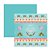 Papel Scrapbook Flamingos Fitas e Rótulos 30,5x30,5cm - 180g/m2 - Imagem 2