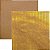 Papel Scrapbook Listras Dourado FD Kraft Metalizado 30,5 x 30,5cm - Imagem 1