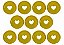 Discos de Encadernação Plásticos 84mm c/11 unidades - Amarelo - Imagem 1