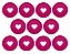 Discos de Encadernação Plásticos 30mm c/11 unidades - Pink - Imagem 1