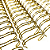 KIT C/03 UNIDADES - Wire-o/Garra Duplo Anel A4 passo 2X1 - DOURADO - Imagem 1