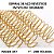 KIT C/ 03 - Espiral de Aço para Encadernação Revestido em Nylon 1/1'' (200 fls) Passo 3x1 - DOURADO - Imagem 1