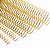 KIT C/ 03 - Espiral de Aço para Encadernação Revestido em Nylon 1/1'' (200 fls) Passo 3x1 - DOURADO - Imagem 1