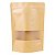 Saco Stand Up Zip Lock Kraft - Saco Kraft c/ Fecho e Visor Plástico Transparente 14x9cm - 25 unidades - Imagem 2