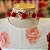 Vestido Flores Vermelha no fio dourado - Imagem 2