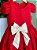 Vestido vermelho com acabamento em laço off - Imagem 3