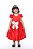 Vestido vermelho com acabamento em laço off - Imagem 1