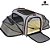 Bolsa de Transporte Paws Expansível Para Pets Cinza E Laranja - Imagem 1