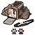 Bolsa De Transporte Paws Expansível Para Pets Preto Cinza - Imagem 4
