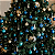 8 Bolas de Natal Cromus Lisa/Mate/Glitter Azul 5cm Decoração Árvore - Imagem 2