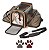 Bolsa De Transporte Expansível Pets Com Moletom Preto - Imagem 4