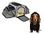 Bolsa De Transporte Expansível Pets Com Moletom Preto - Imagem 1