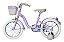 Bicicleta Retrô Infantil Aro 16 Com Cesta Lilás Unitoys - Imagem 2