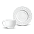6 Xícaras Para Chá Com Pires Poppy Branco 200 Ml Scalla - Imagem 1