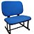 Cadeira Obeso Sem Braço Tecido Azul/preto - Imagem 1