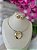 Conjunto Colar Aro Bijuteria Prata e Dourado - Imagem 2