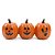 Trio de Abóboras Laranja para Decoração de Halloween - 1 Un - Imagem 1