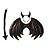 Kit Fantasia Halloween - Tiara com Cauda e Asa Preta - Imagem 1