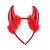 Tiara Chifre Vermelho com Pluma - 1 Un - Imagem 1