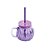 Copo com Canudo Abóbora Halloween Roxo - 1 Un - Imagem 1