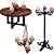 Centro de Mesa/Lustre/Candelabro Caveiras Com Luz 1,54 Metros - 1 Un - Imagem 1