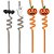Canudo Espiral Divertido Halloween Cores Diversas H363 - 4 Un - Imagem 1
