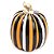 Abóbora Listras Branco / Preto / Laranja para Decoração de Halloween - Cromus - 1 Un - Imagem 1