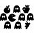 Aplique Artesanal Cartonado Pacman Halloween M - 10 Un - Imagem 1