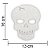 Aplique Glitter para Decoração Halloween Crânio Grande em EVA - Imagem 2