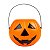 Balde Abóbora Halloween Laranja 17cm - 1 Un - Imagem 1