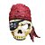 Máscara Caveira Pirata Halloween - 1 Un - Imagem 1