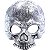 Máscara Caveira Prata Halloween - 1 Un - Imagem 1