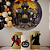 Painel Relevo para Decoração Halloween Abóbora Preta Silh Glitter - Imagem 4