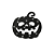 Painel Relevo para Decoração Halloween Abóbora Preta Silh Glitter - Imagem 1