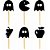 Palito Decorativo Para Doces Pacman Halloween P - 6 Un - Imagem 1