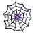 Teia com Aranha Preto e Roxo 35X35X2 - Imagem 1