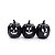 Trio de Abóboras Preto para Decoração de Halloween - 1 Un - Imagem 1