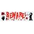 Adesivo Gel Beware Caveira 50x14cm - 1 Un - Imagem 1
