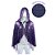 Capa Infantil com Capuz Paetê Roxo 67cm - 1 Un - Imagem 1