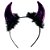 Tiara Chifre com Plumas Roxo - 1 Un - Imagem 1