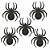 Aplique Glitter Halloween Aranha Grande - 5 Un - Imagem 1