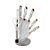 Conjunto de facas com suporte cabo decorativo branco - Imagem 3