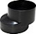 Adapta Bacio Preto 100mm P/ Caixa Acoplada- Kit 3pç - Imagem 1