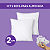 Enchimento de Almofadas 45X45cm - 2 Unidades -  Revestimento  Externo Micro Percal 200 fios - 350g - Imagem 1